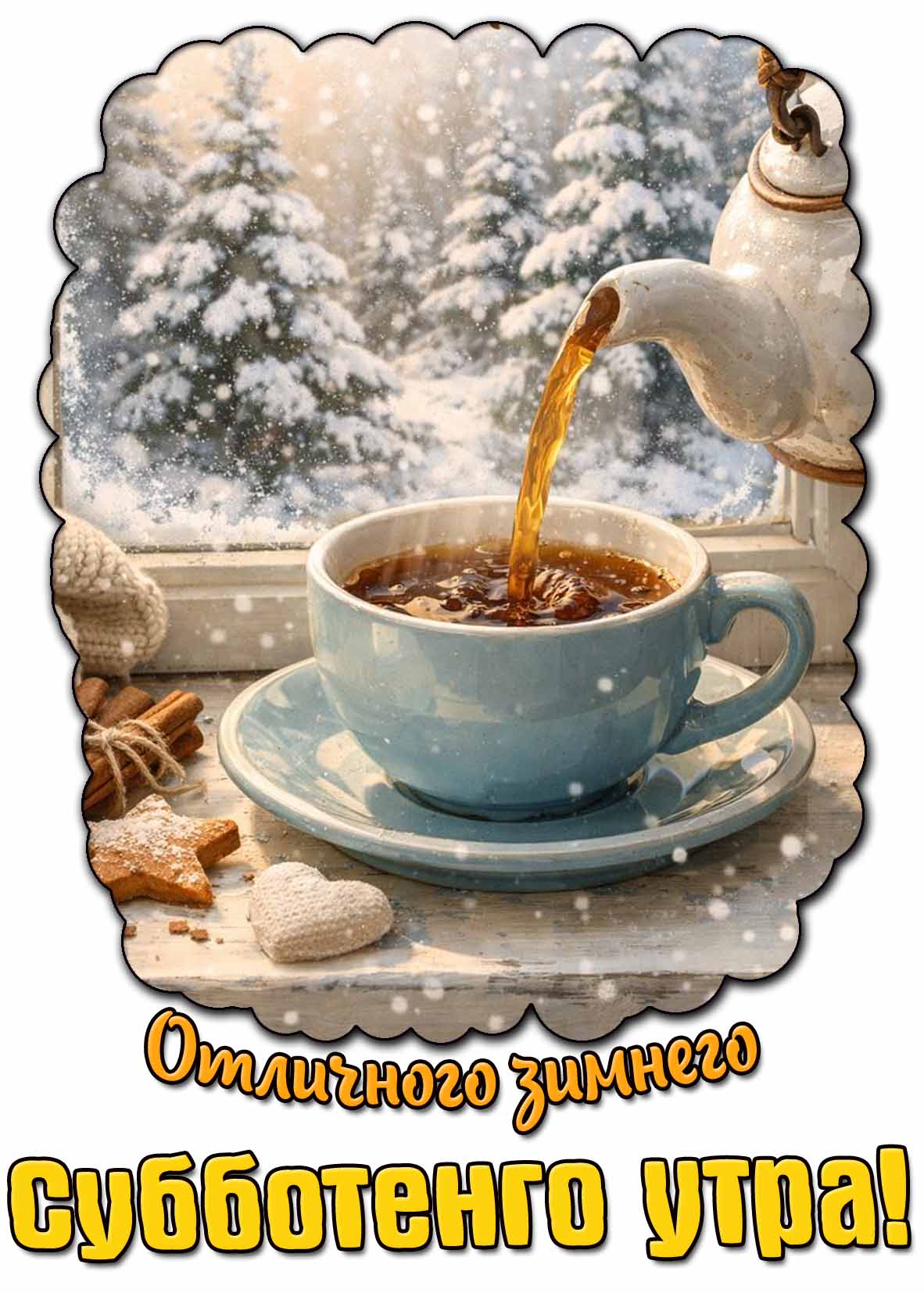 Картинка отличного зимнего субботнего утра