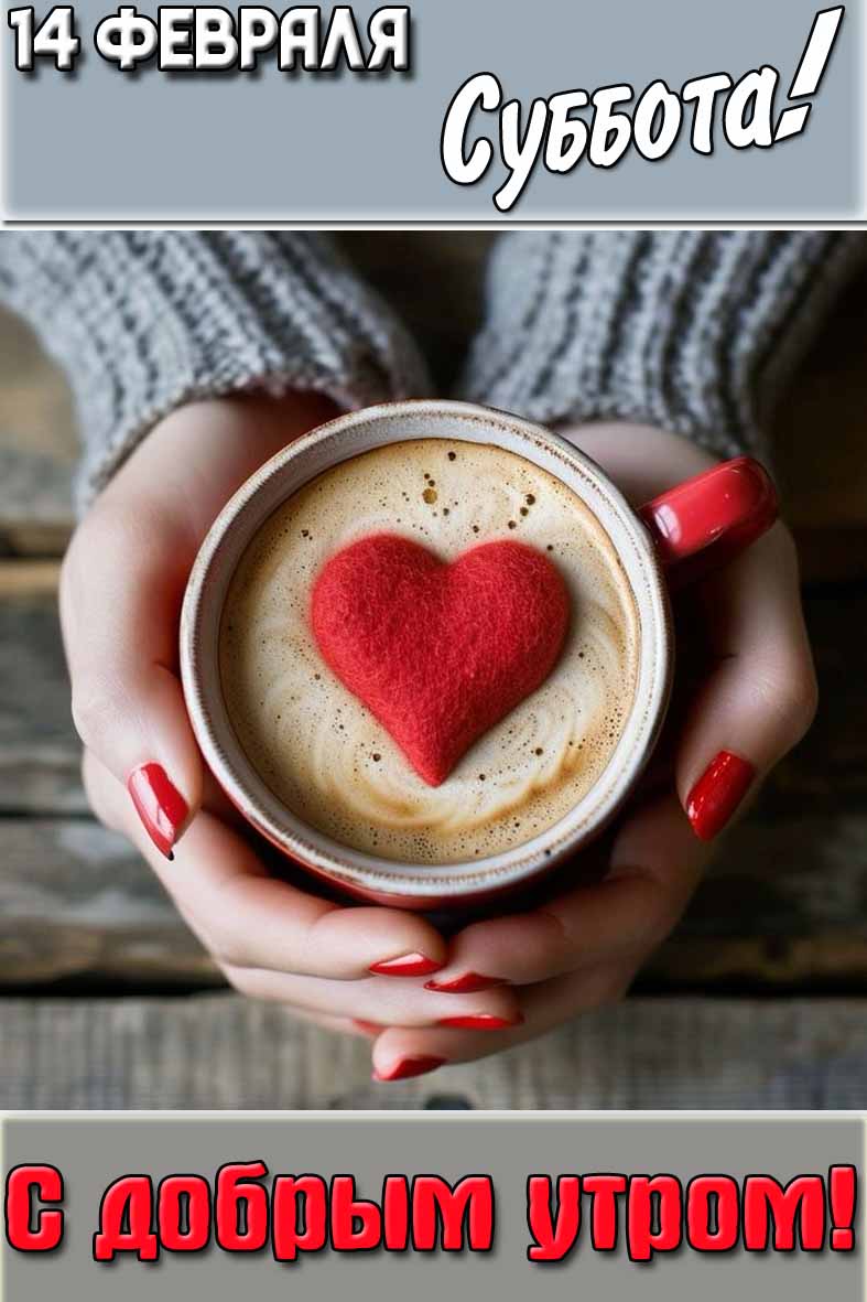 Картинка "14 февраля суббота! С добрым утром!"