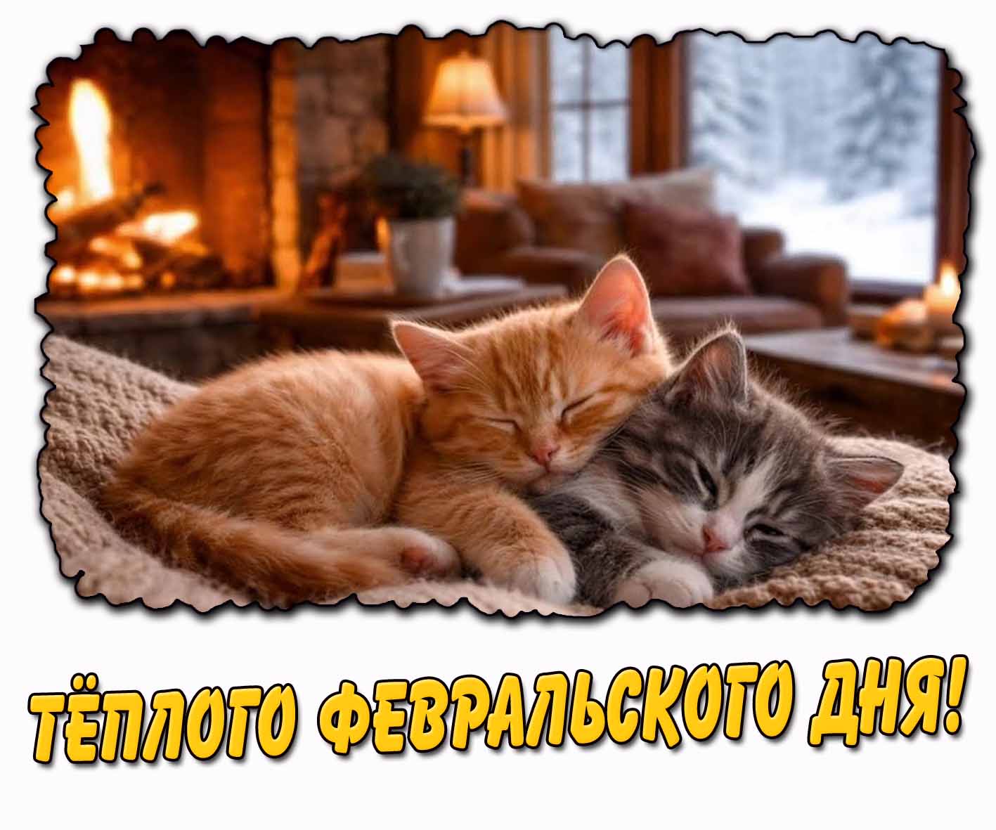 Открытка тёплого февральского дня