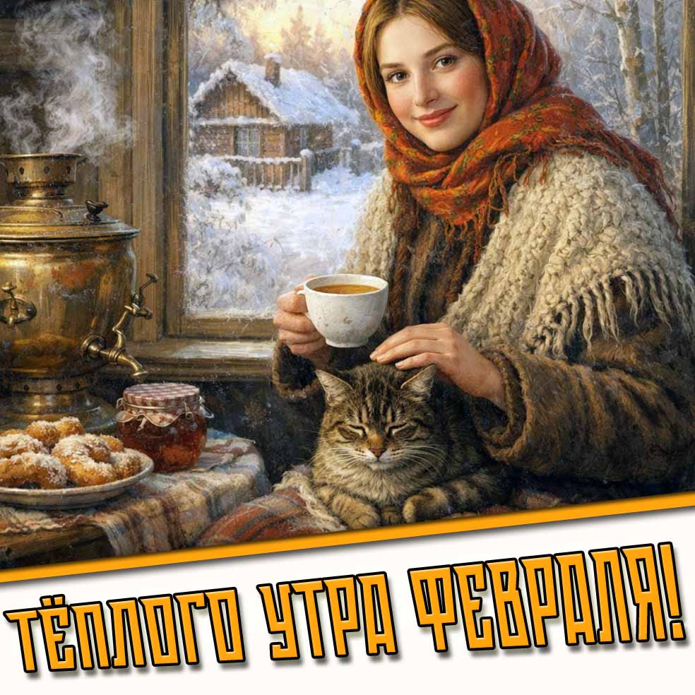 Картинка тёплого утра февраля
