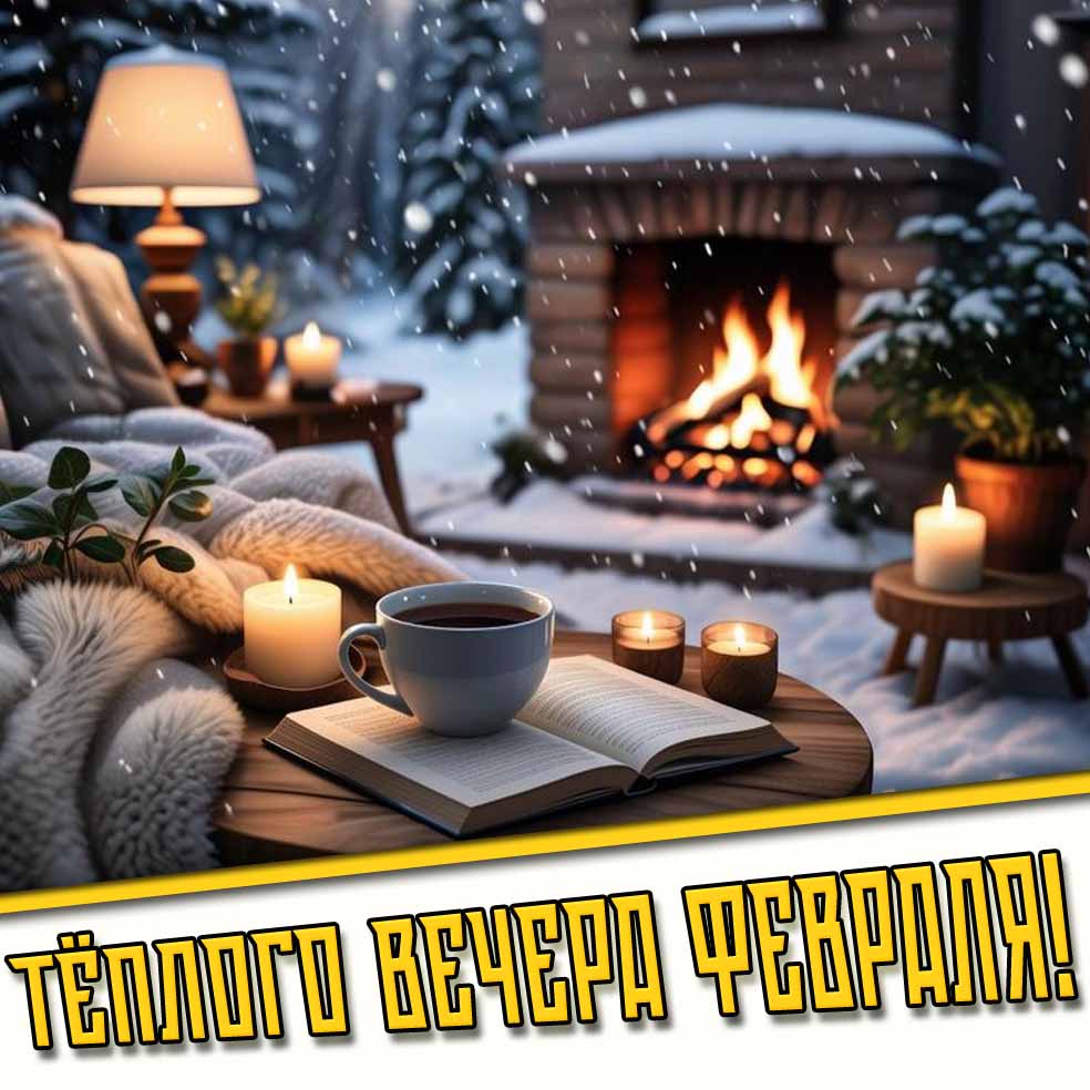 Картинка тёплого вечера февраля