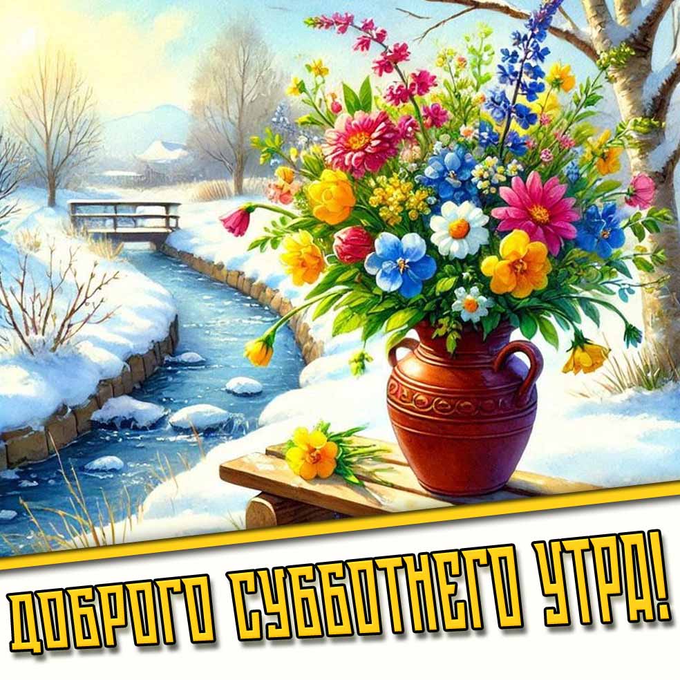 Доброго субботнего утра! - картинка с весенними цветами