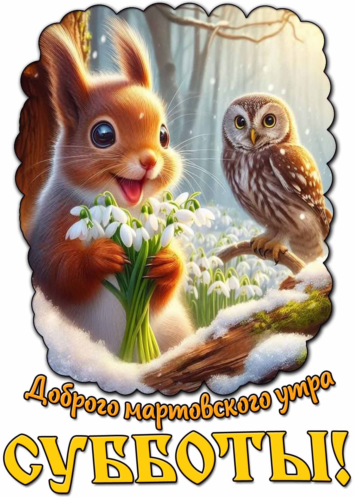 Картинка доброго мартовского утра субботы