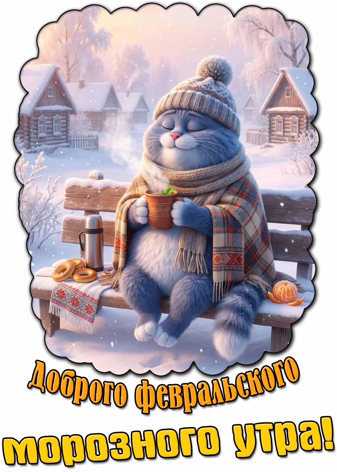 Картинка доброго февральского морозного утра