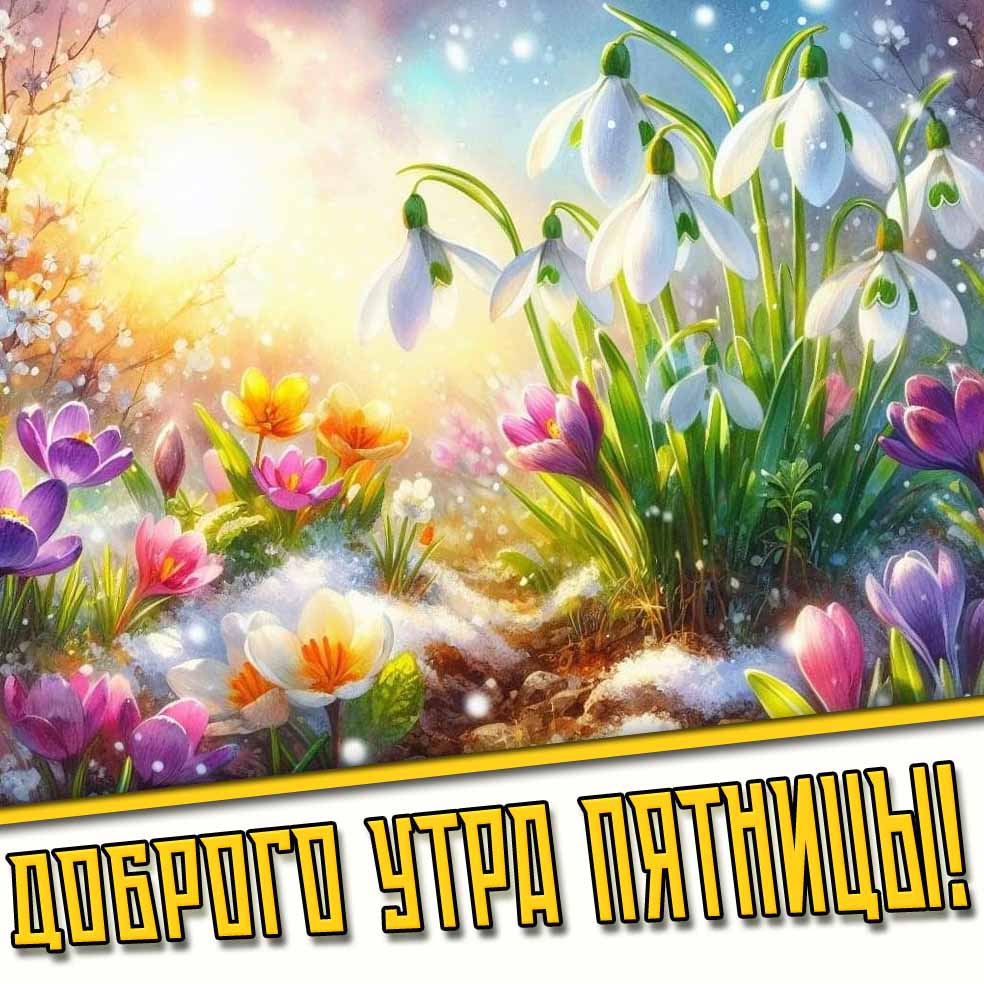 Доброго утра пятницы! - картинка с весенними цветами