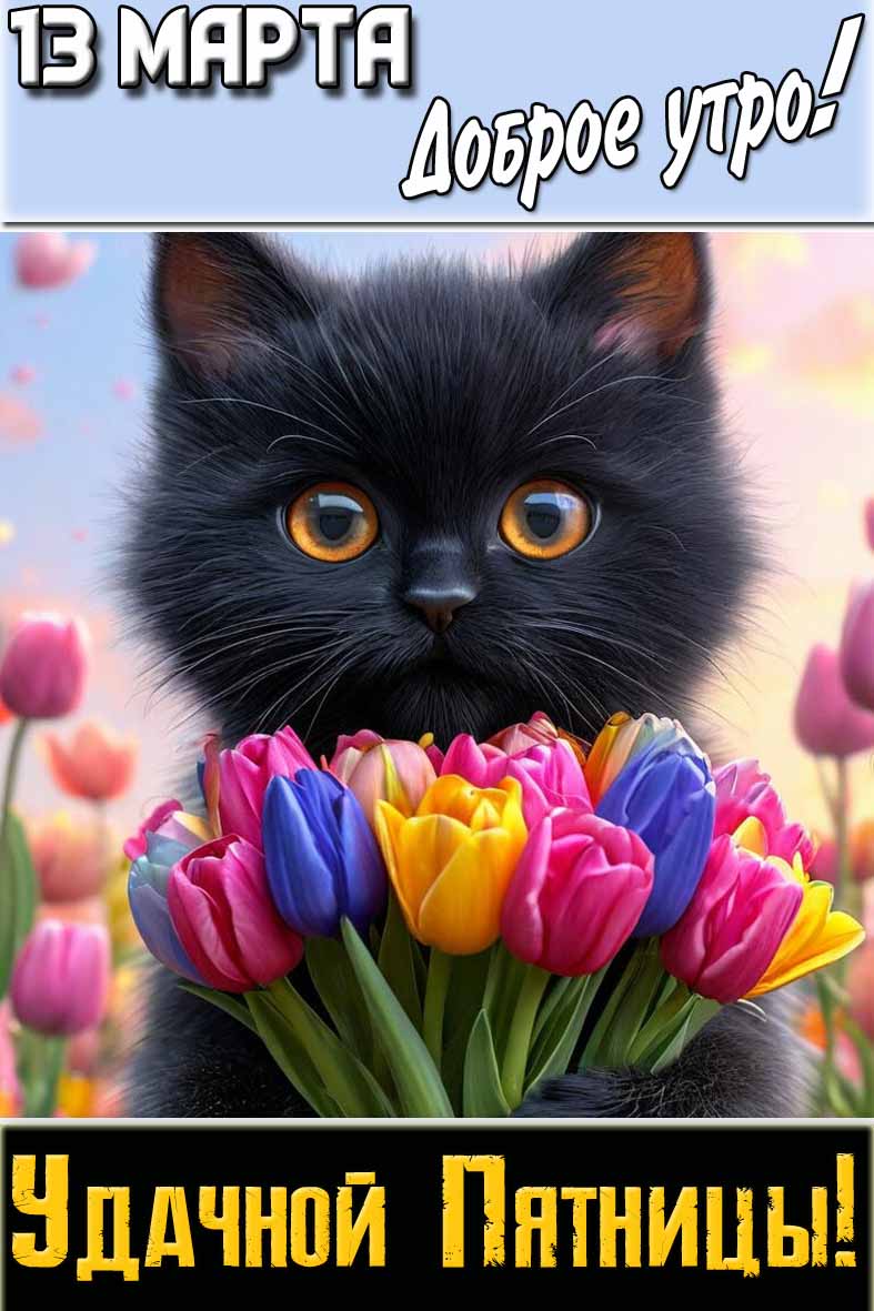Картинка "13 марта доброе утро! Удачной пятницы!"