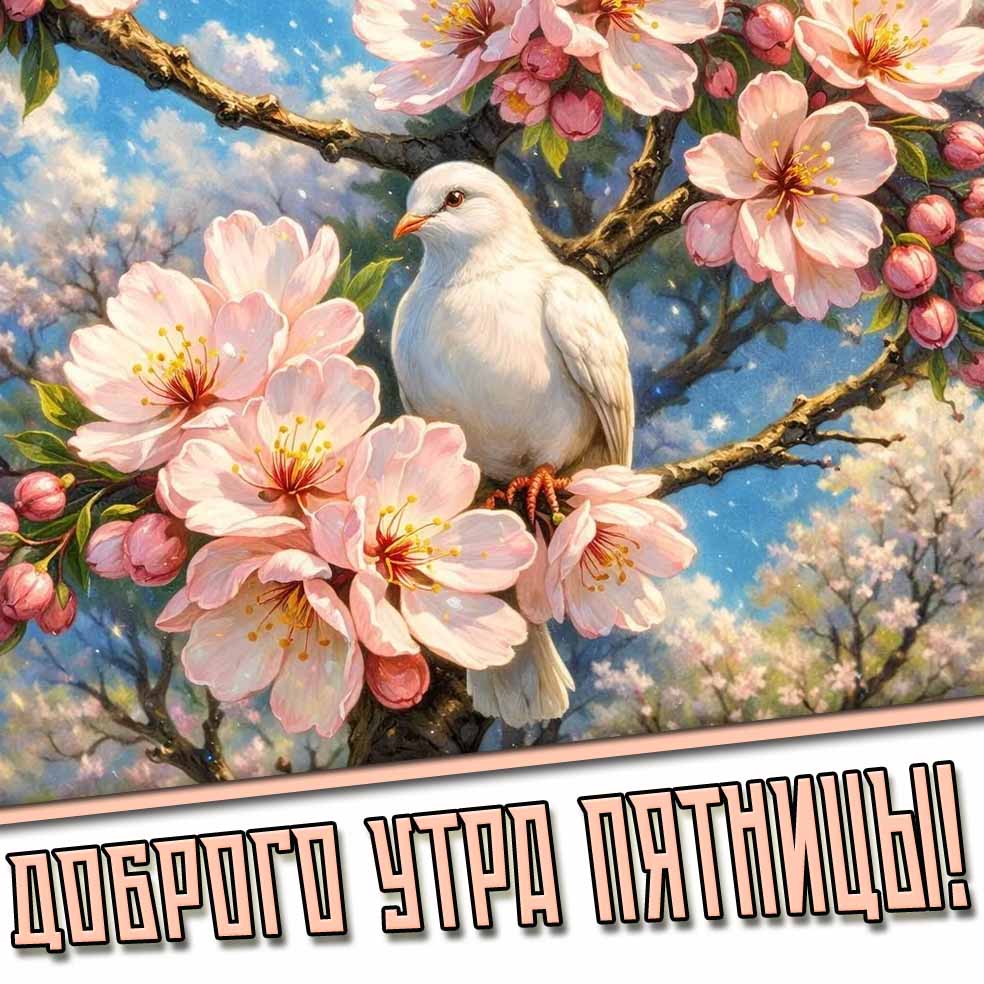 Весенняя открытка доброго утра пятницы