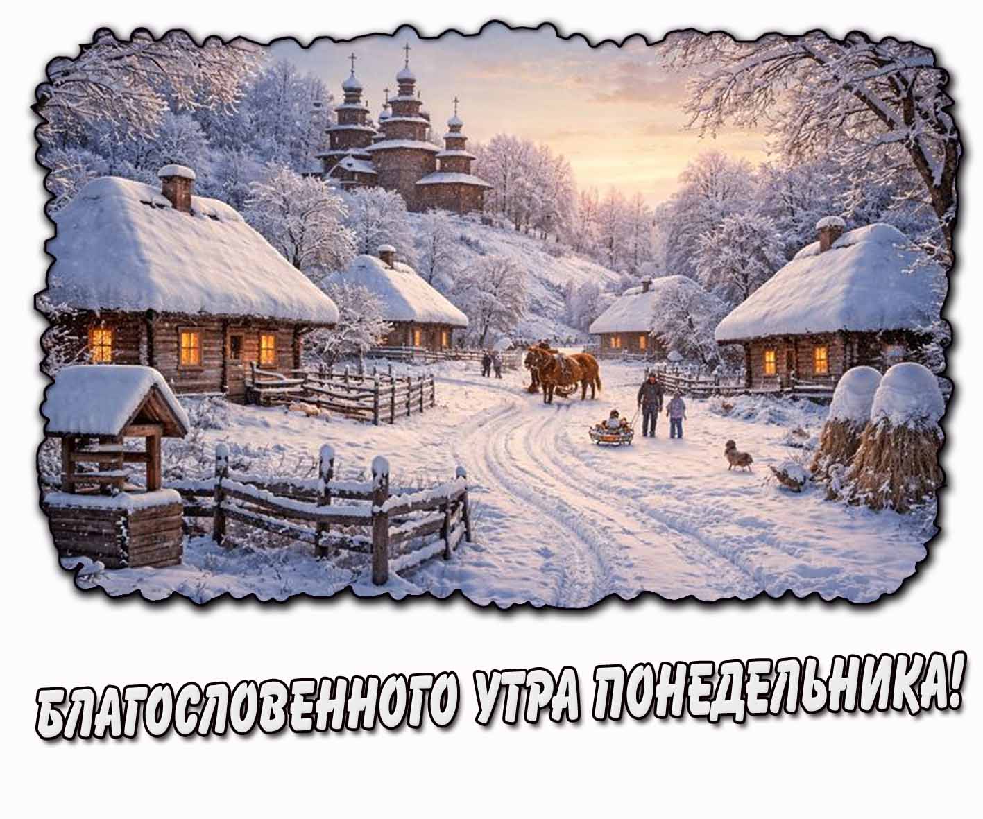 Благословенного утра понедельника! - зимняя картинка