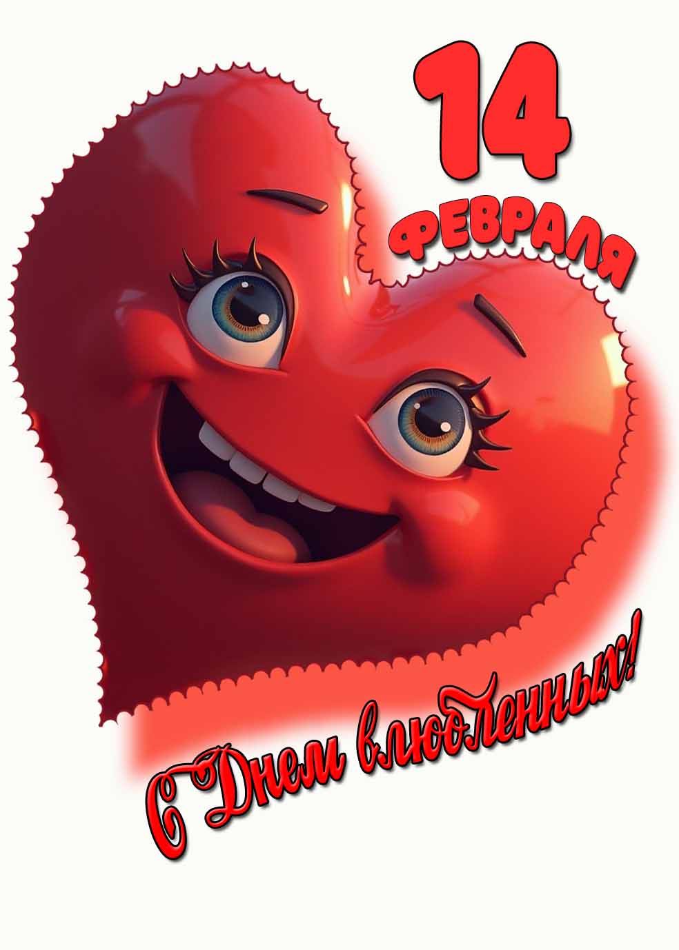 Картинка - валентинка ко дню влюблённых 14 февраля