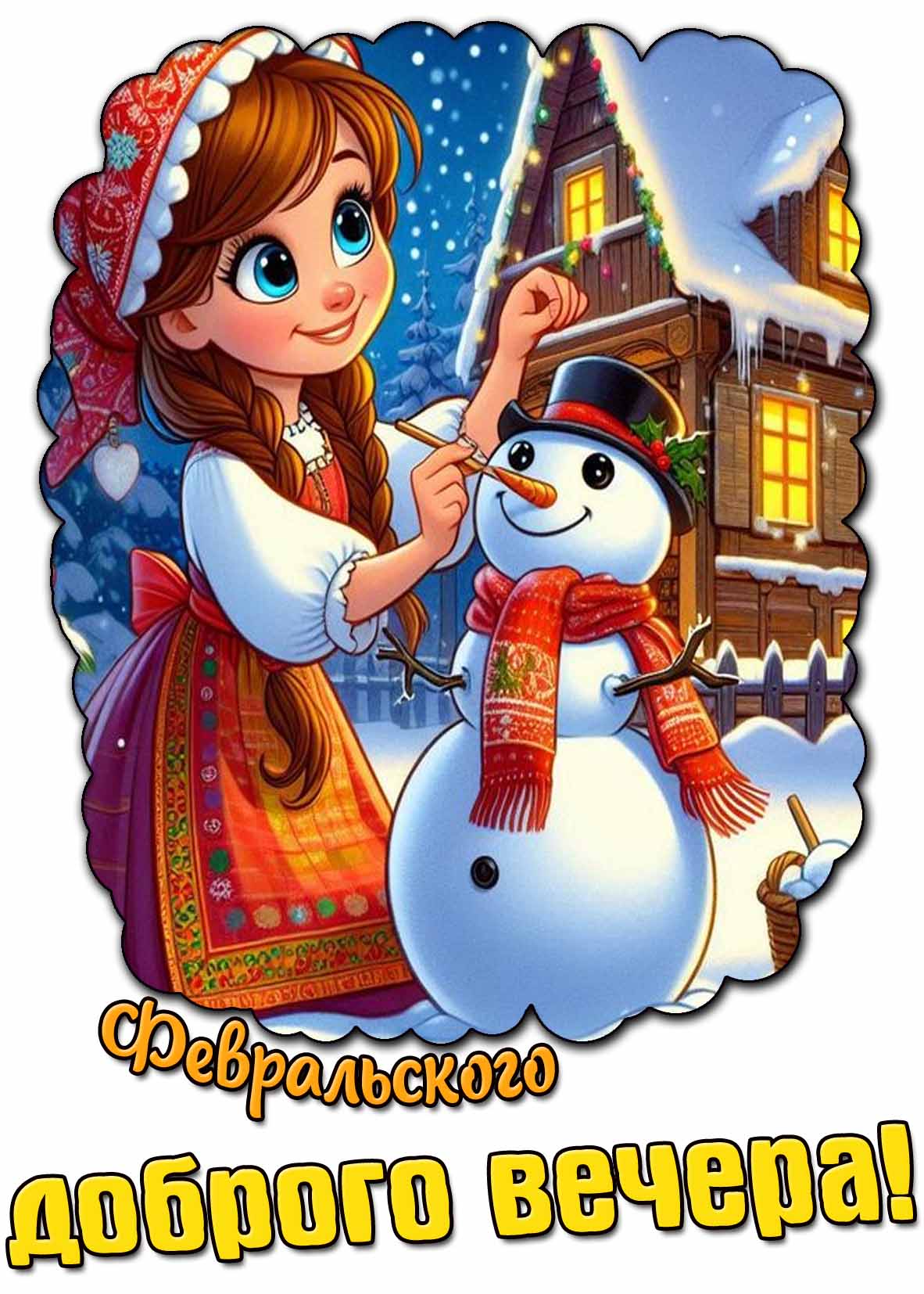 Картинка февральского доброго вечера