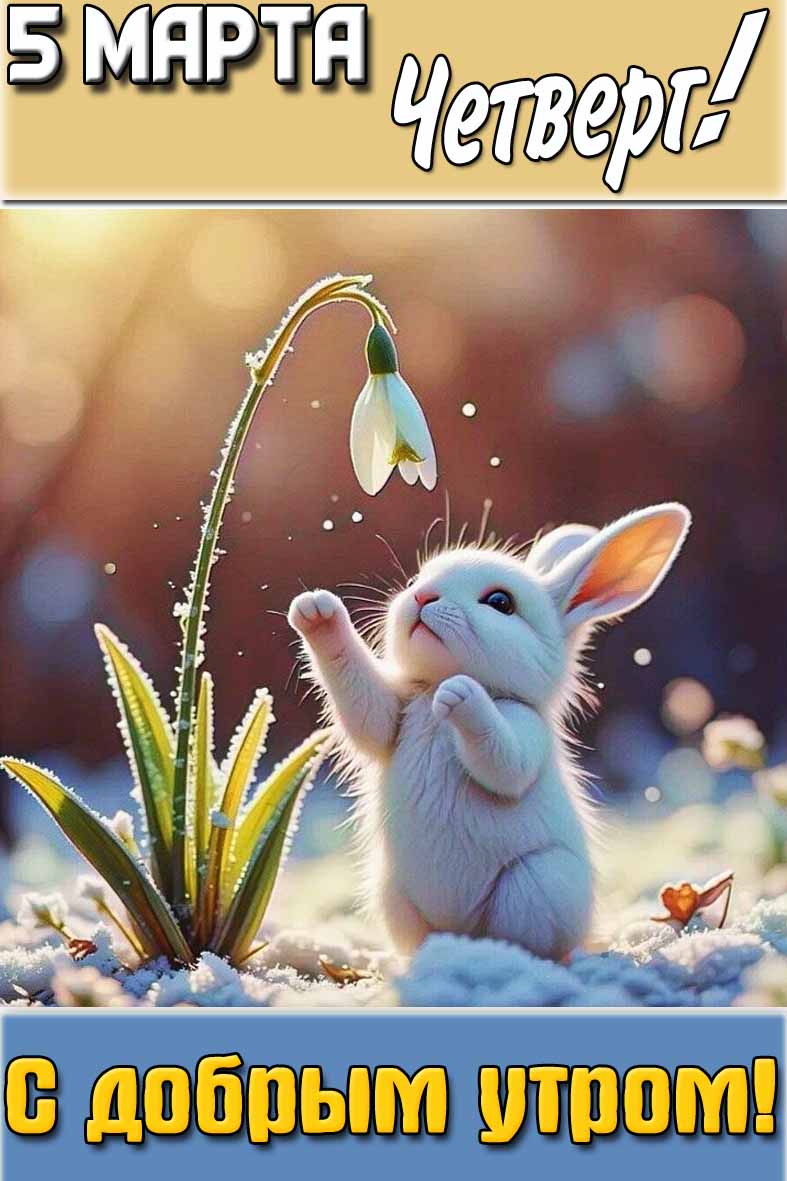 Картинка "5 марта четверг! С добрым утром!"