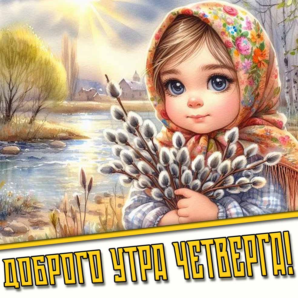 Доброго утра четверга! - весенняя открытка