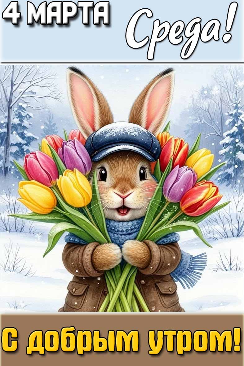 Картинка "4 марта среда! С добрым утром!"
