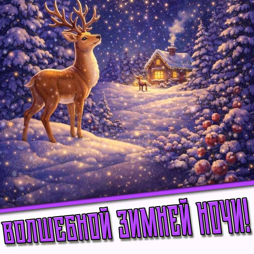 Картинка волшебной зимней ночи