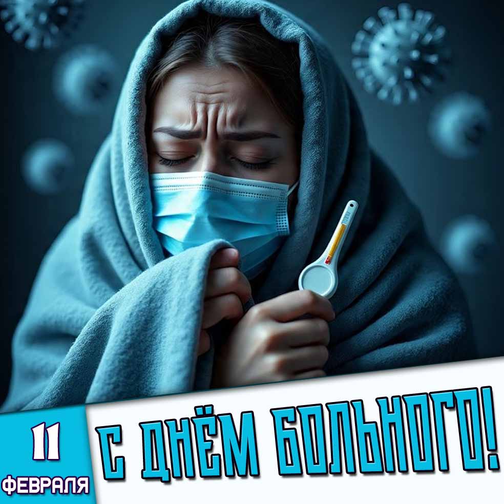 Открытка 11 февраля - с днём больного!