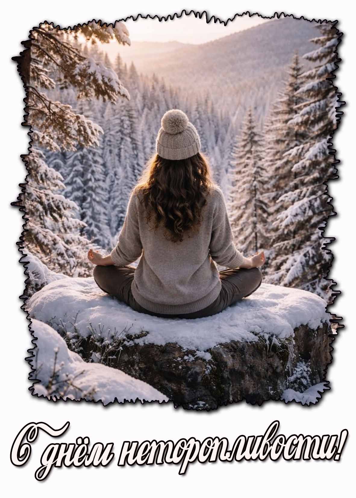 Зимняя картинка с днём неторопливости