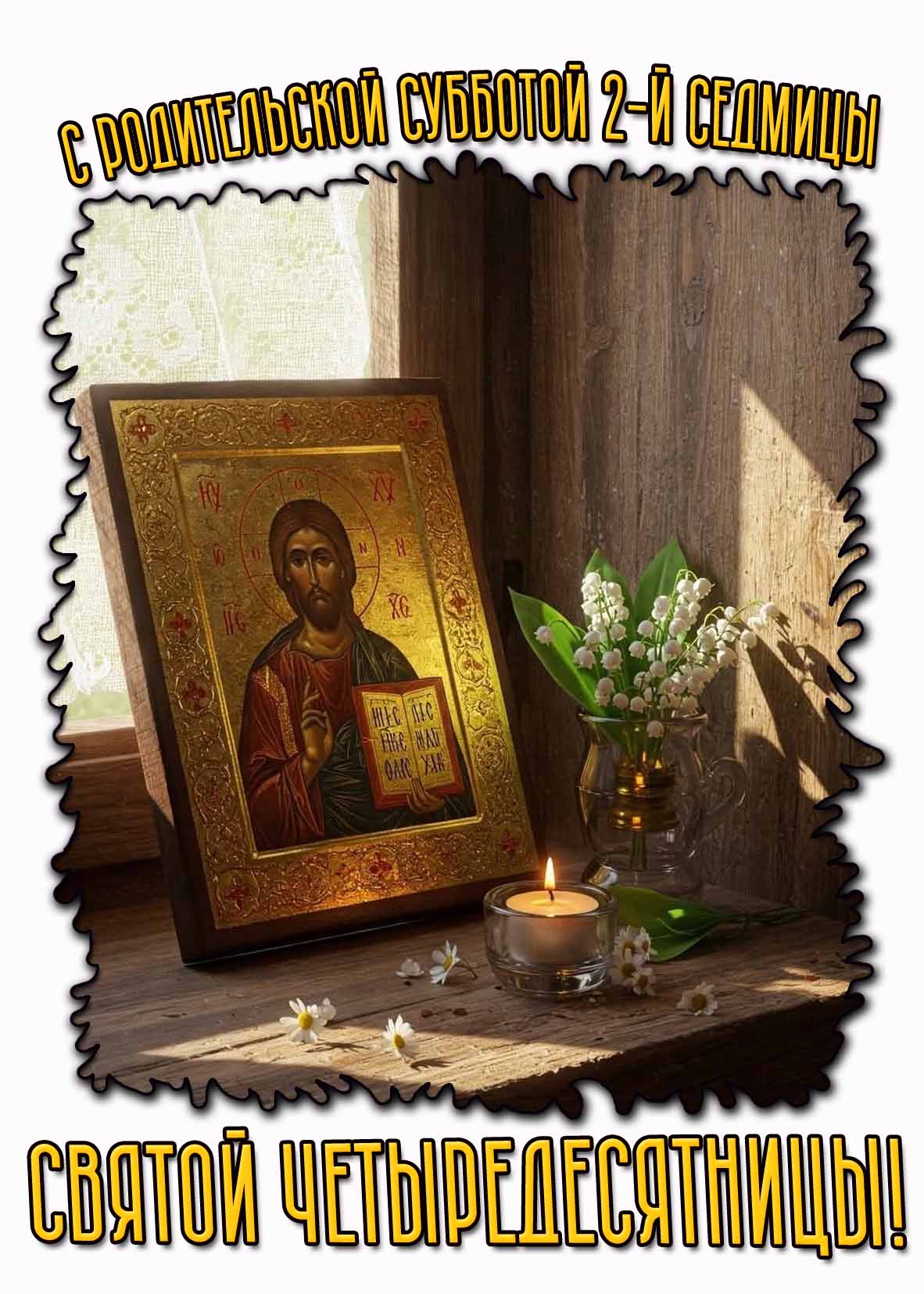 Открытка с родительской субботой второй седмицы святой Четыредесятницы