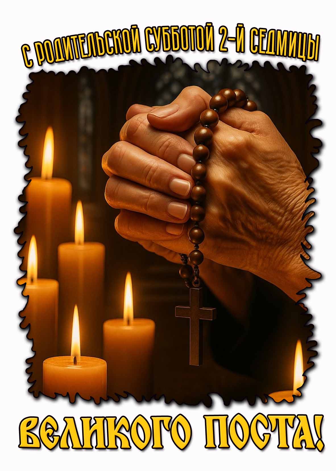 Красивая открытка с родительской субботой 2-й седмицы Великого поста