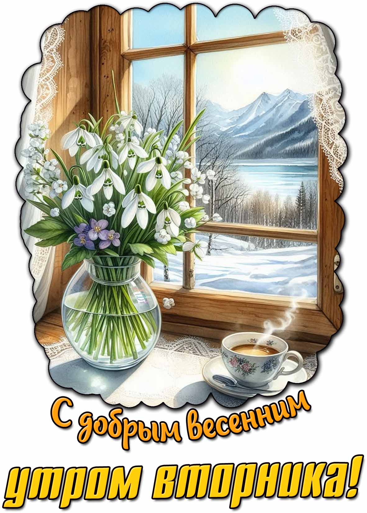 Картинка с добрым весенним утром вторника