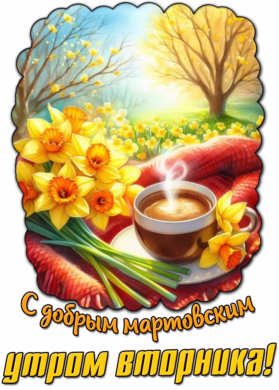 Красивая картинка с добрым мартовским утром вторника