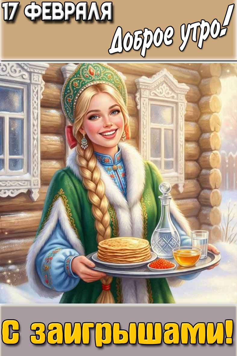 Картинка "17 февраля доброе утро! С заигрышами!"