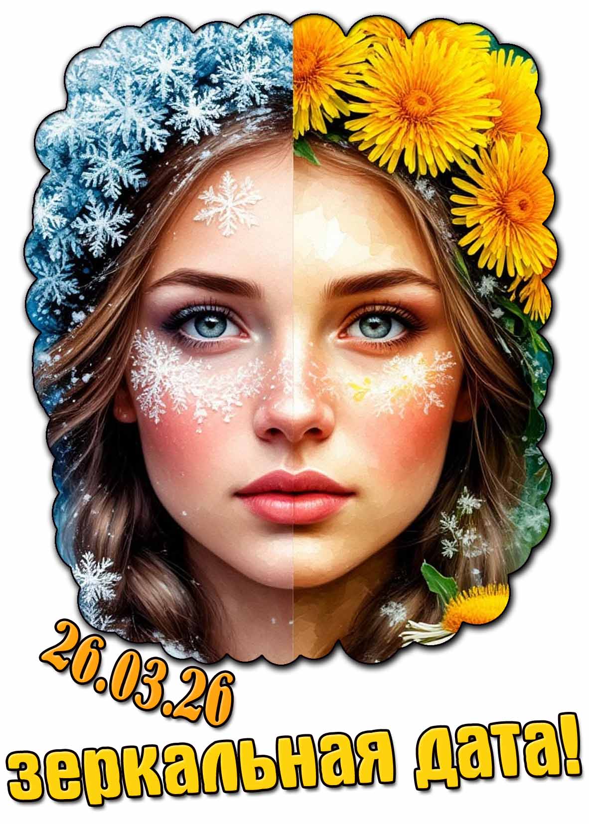 Открытка на зеркальную дату 26.03.26