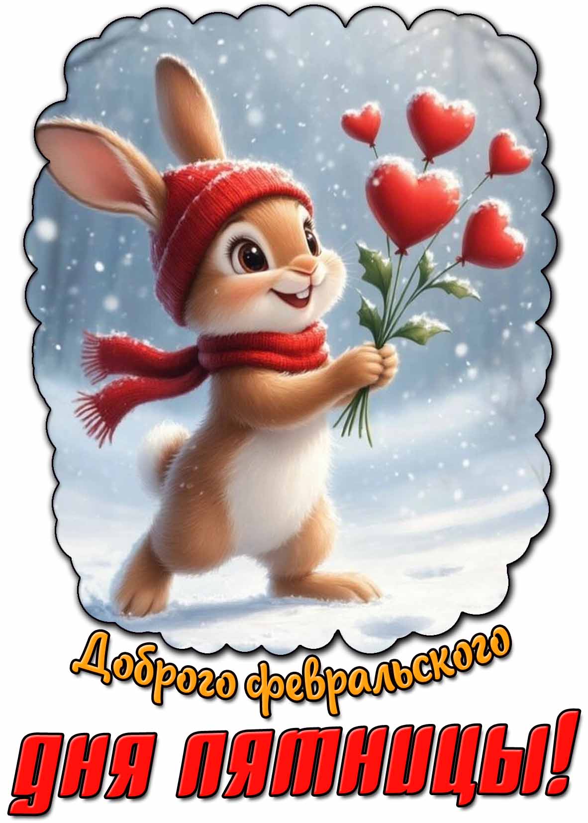 Картинка доброго февральского дня пятницы