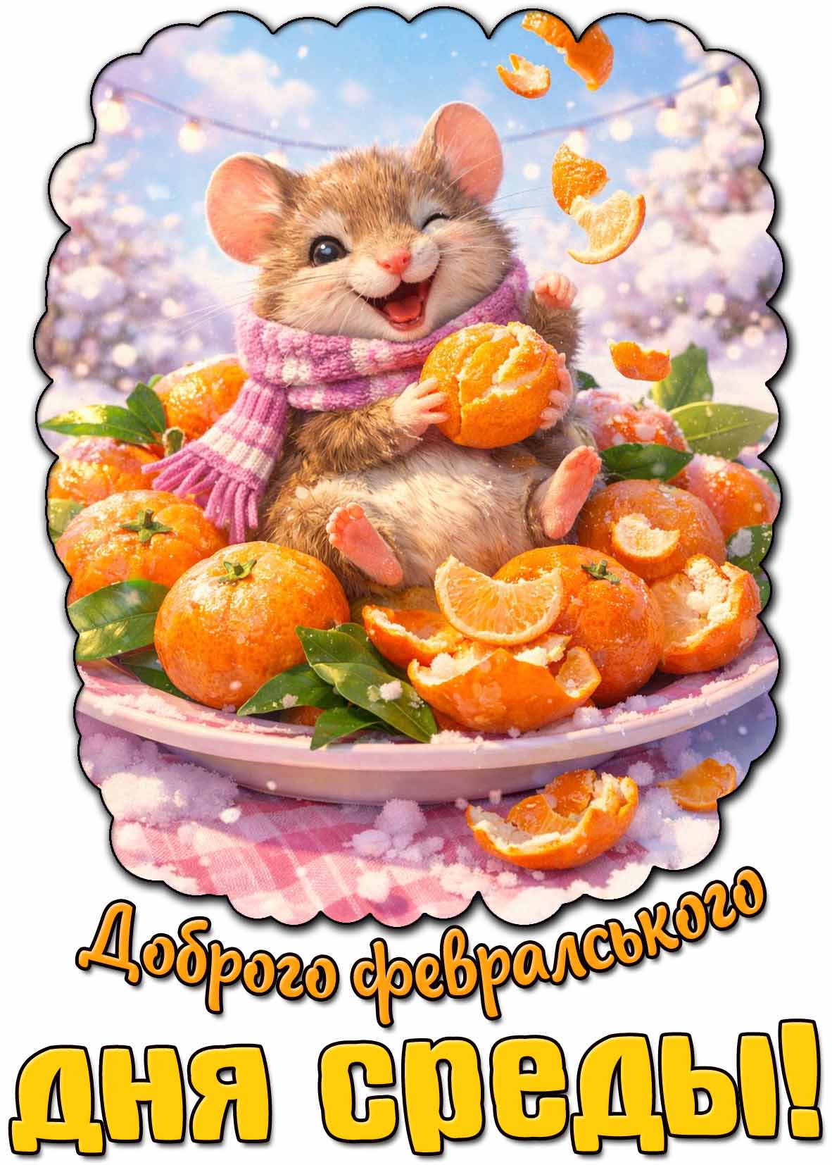 Прикольная картинка доброго февральского дня среды