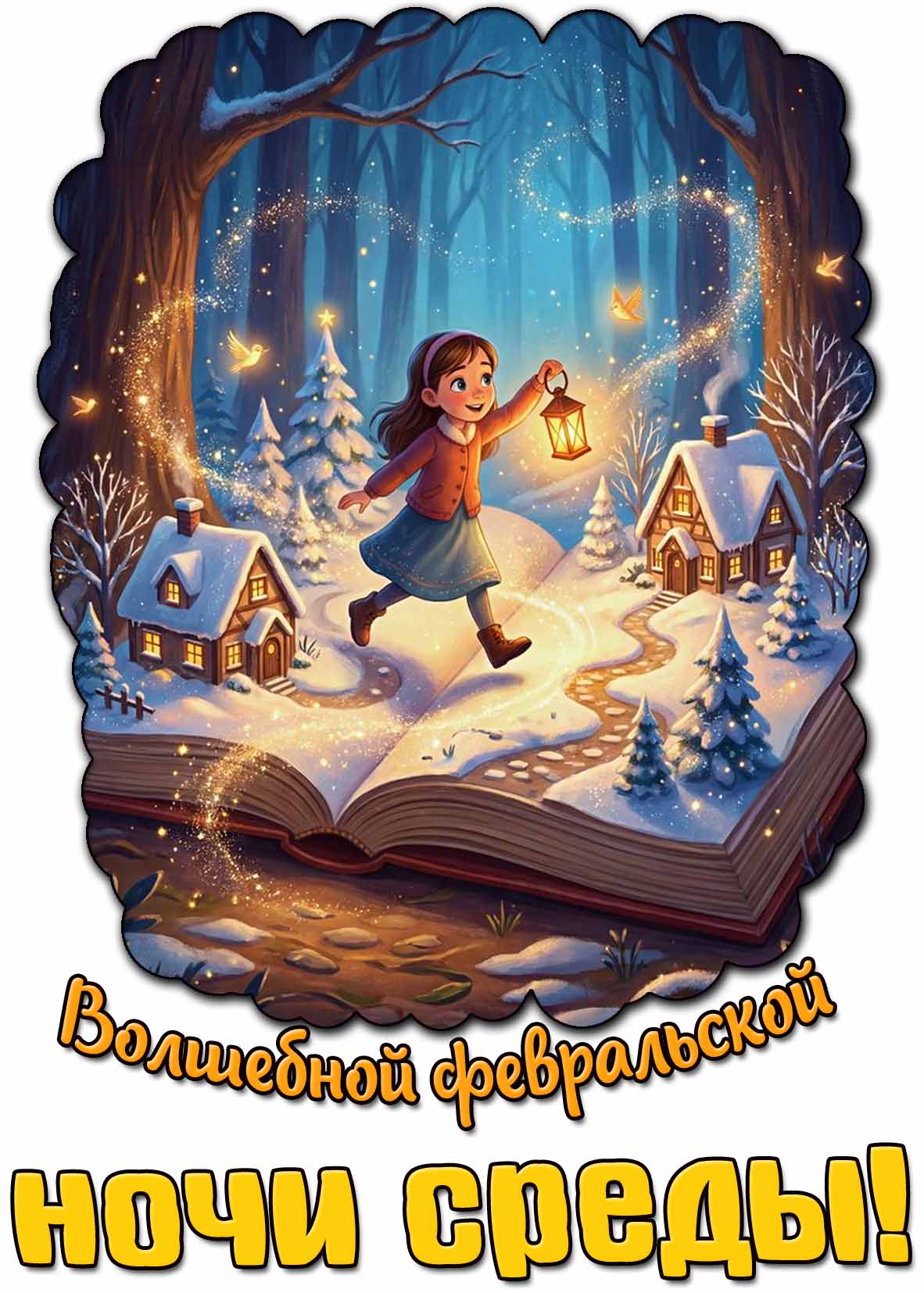 Картинка волшебной февральской ночи среды