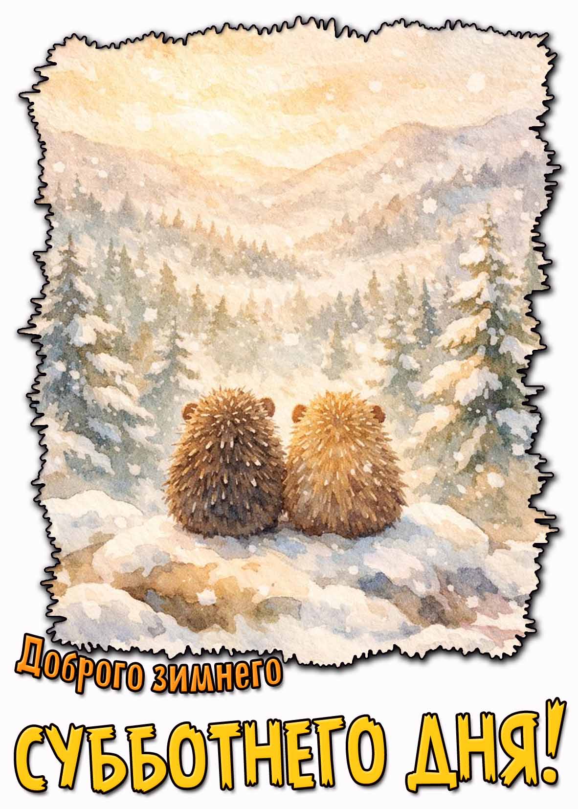 Доброго зимнего субботнего дня! - красивая картинка