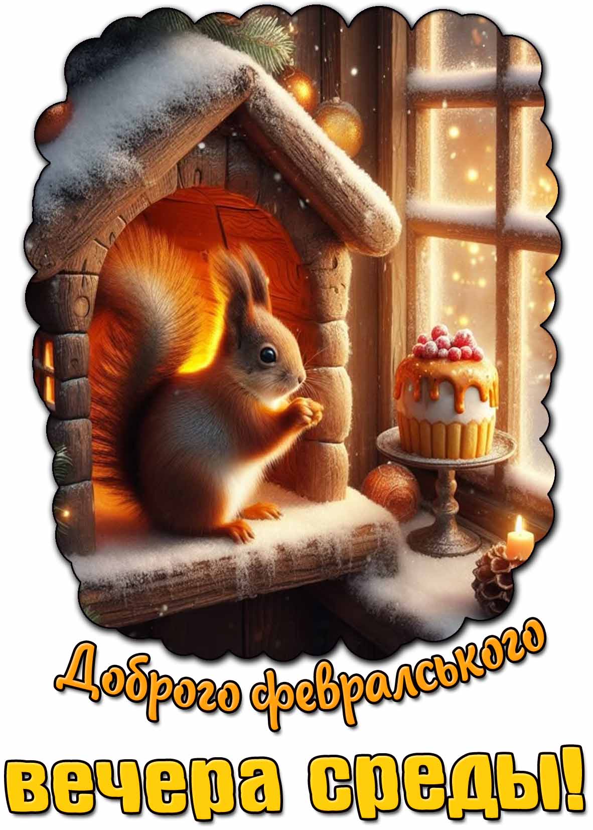 Картинка доброго февральского вечера среды
