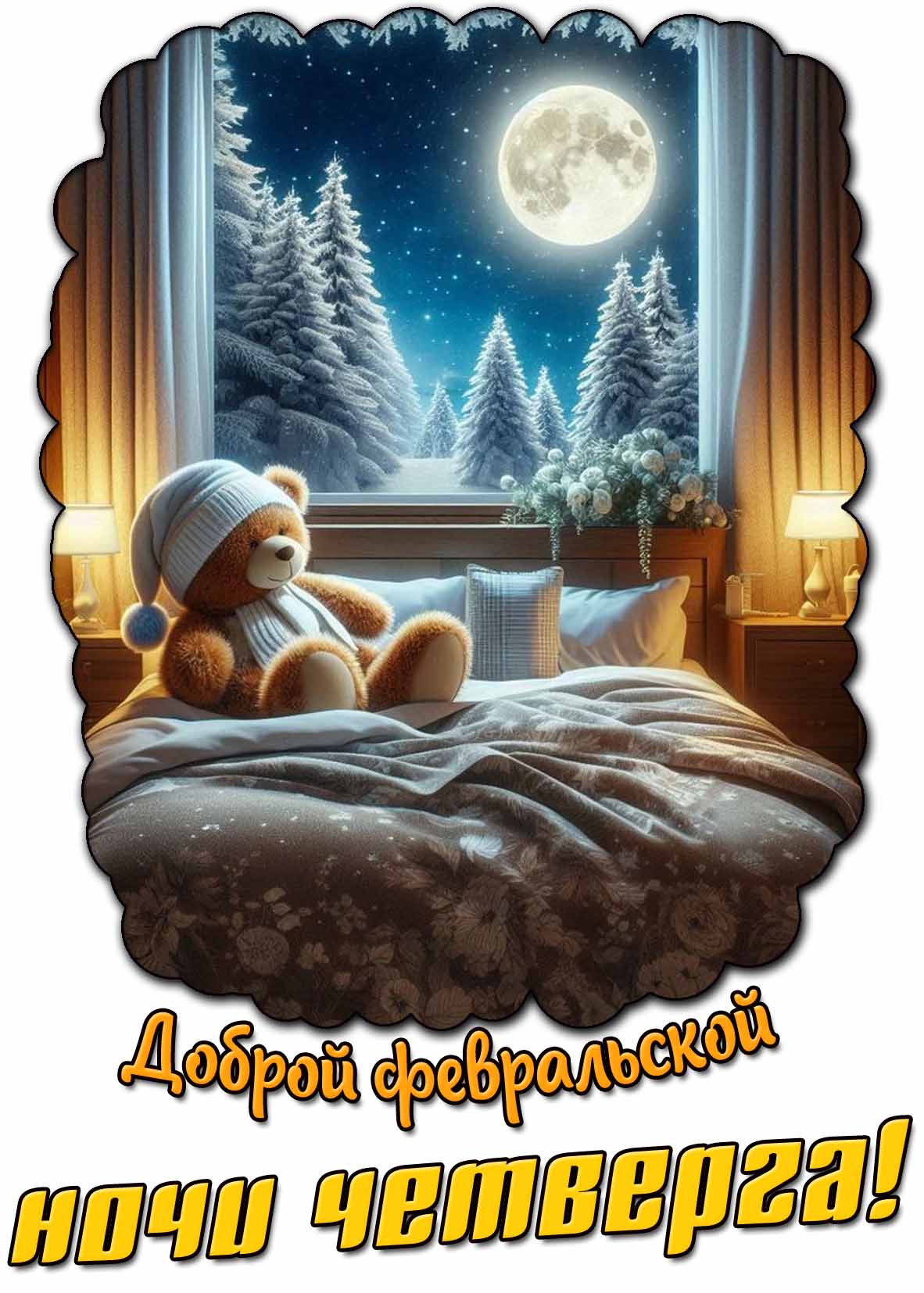Картинка доброй февральской ночи четверга