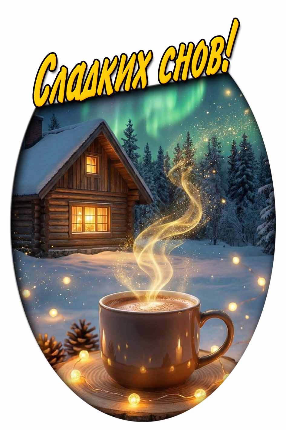 Сладких снов! - зимняя картинка