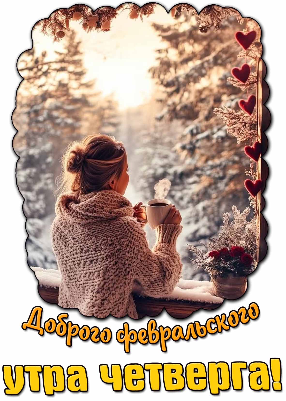 Картинка доброго февральского утра четверга