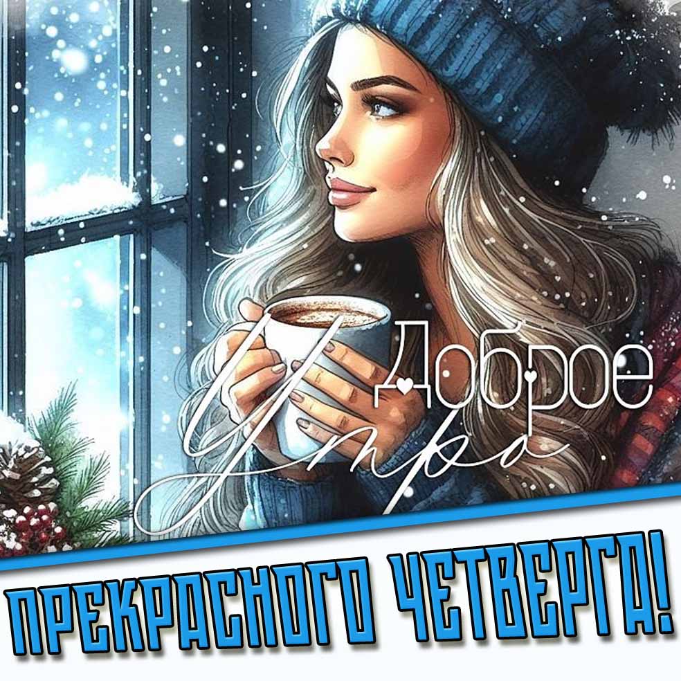 Зимняя открытка "Доброе утро! Прекрасного четверга!"