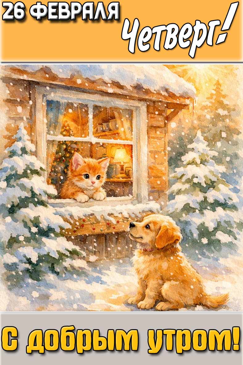 Картинка "26 февраля четверг! С добрым утром!"