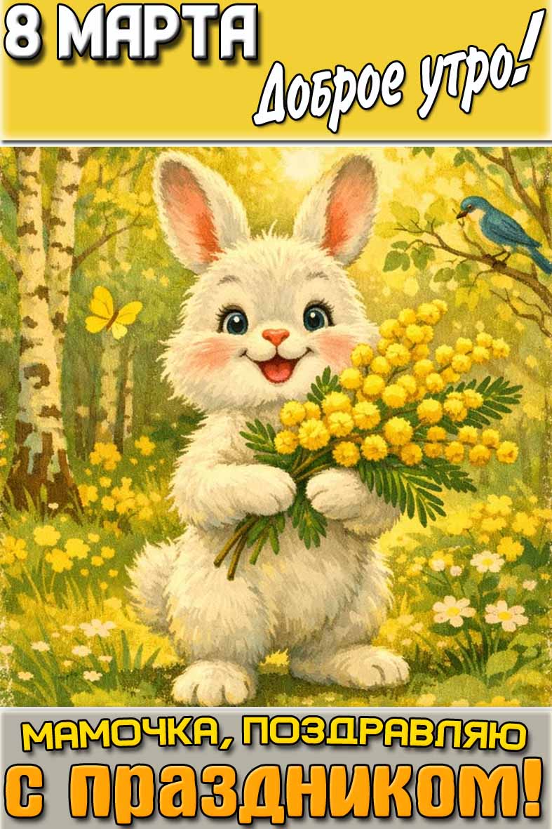 Картинка "8 марта доброе утро! Мамочка, поздравляю с праздником!"