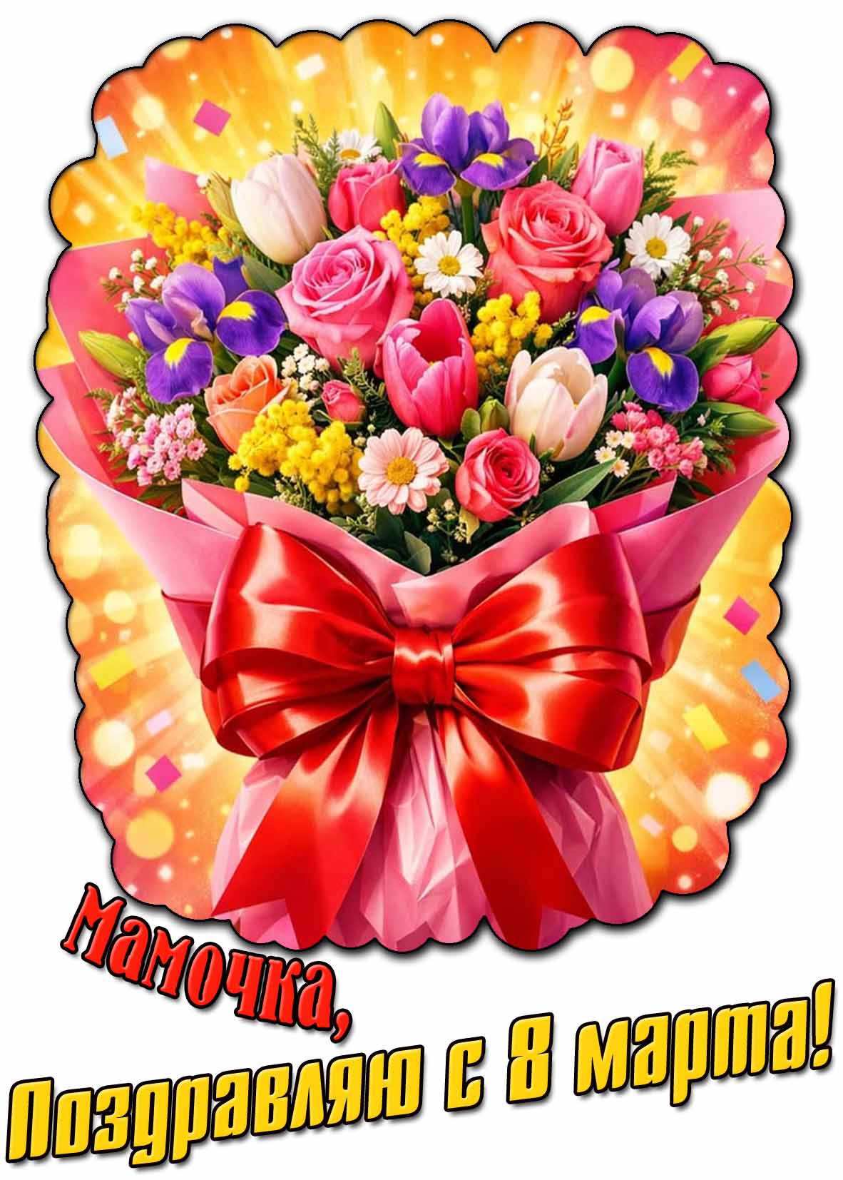 Красивая картинка "Мамочка, поздравляю с 8 марта!"