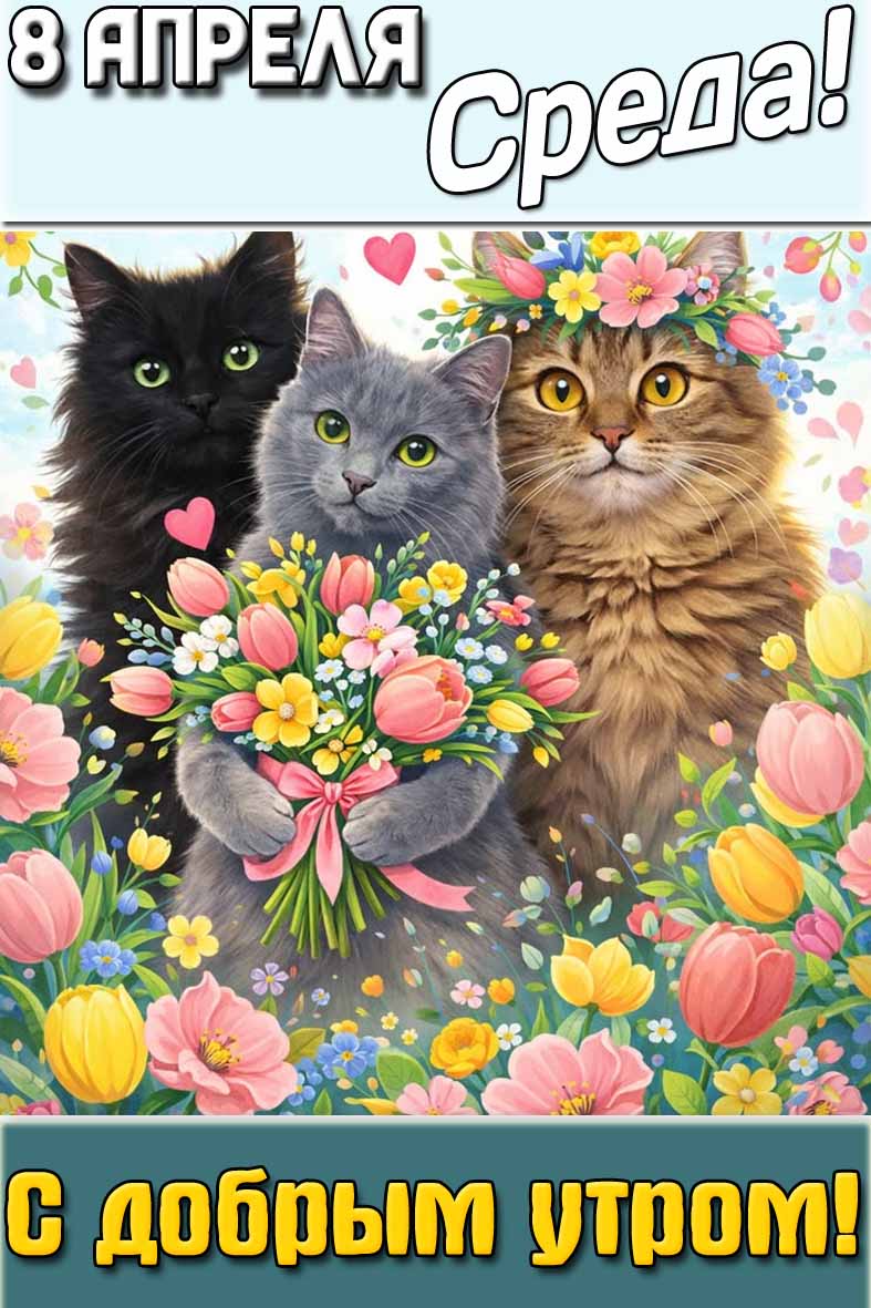 Картинка "8 апреля среда! С добрым утром!"