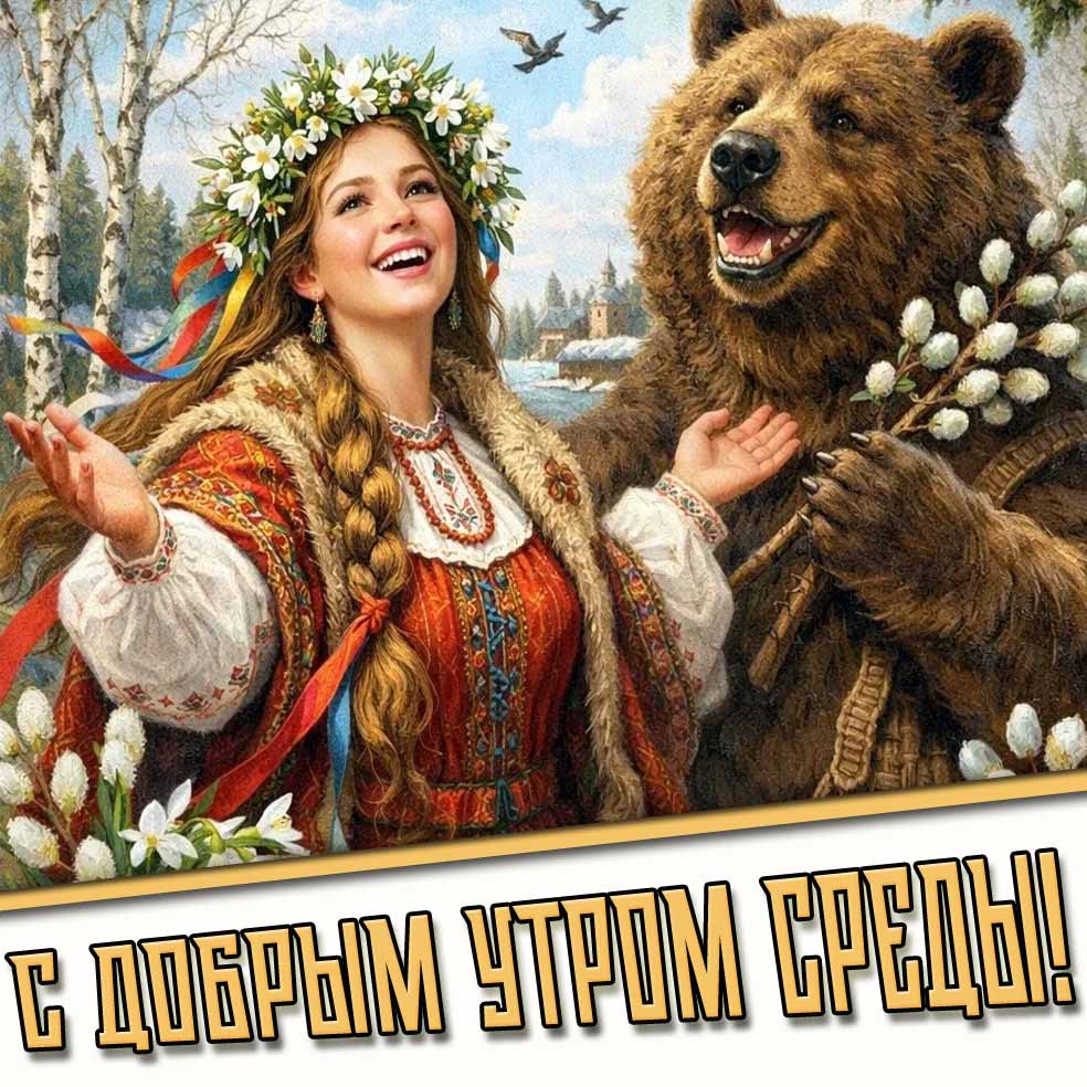 Весенняя картинка с добрым утром среды