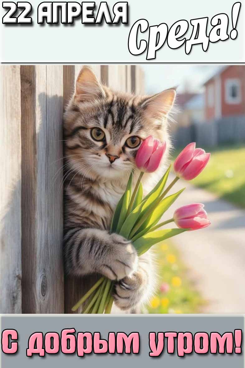 Картинка "22 апреля среда! С добрым утром!"