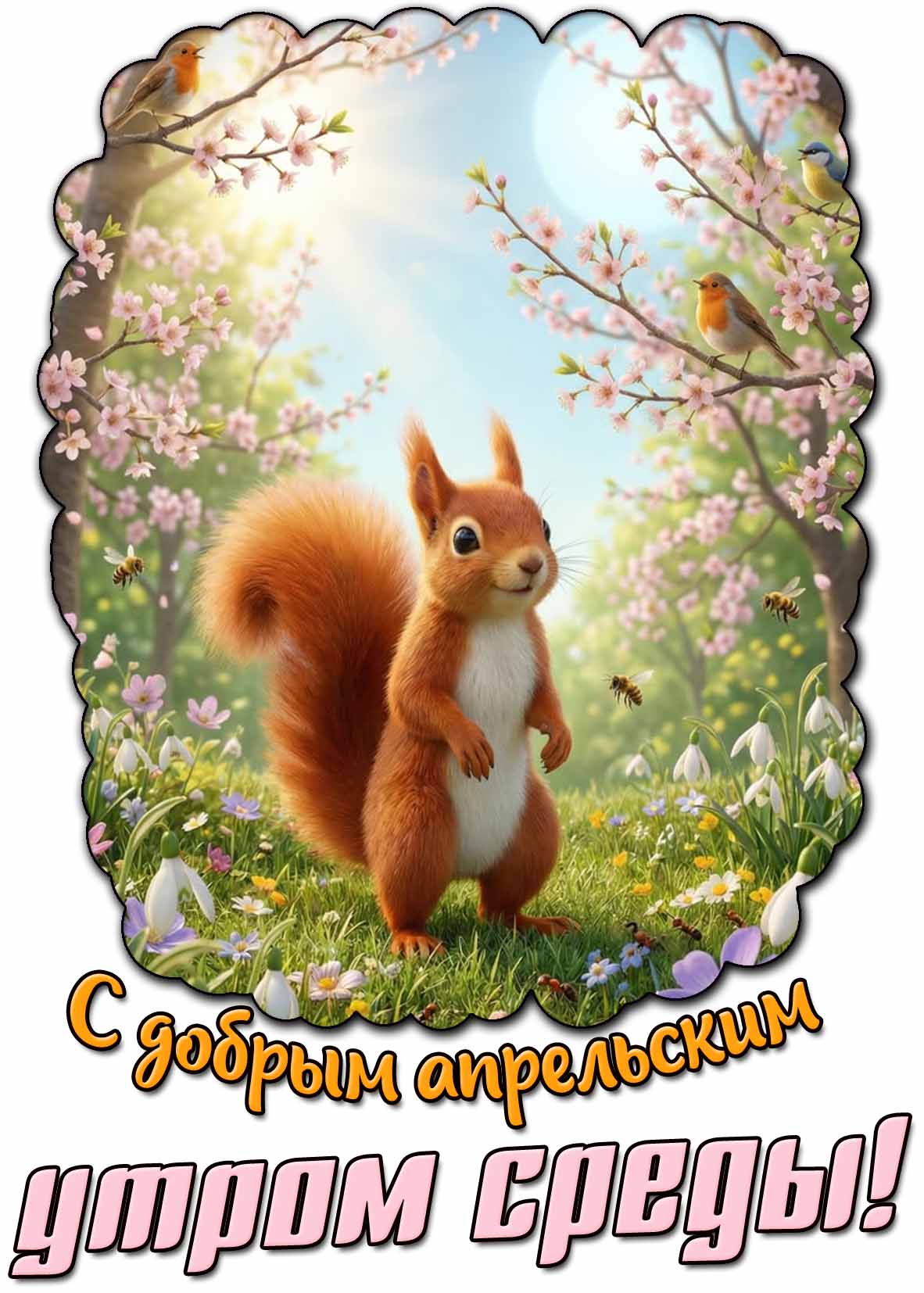 Картинка с добрым апрельским утром среды