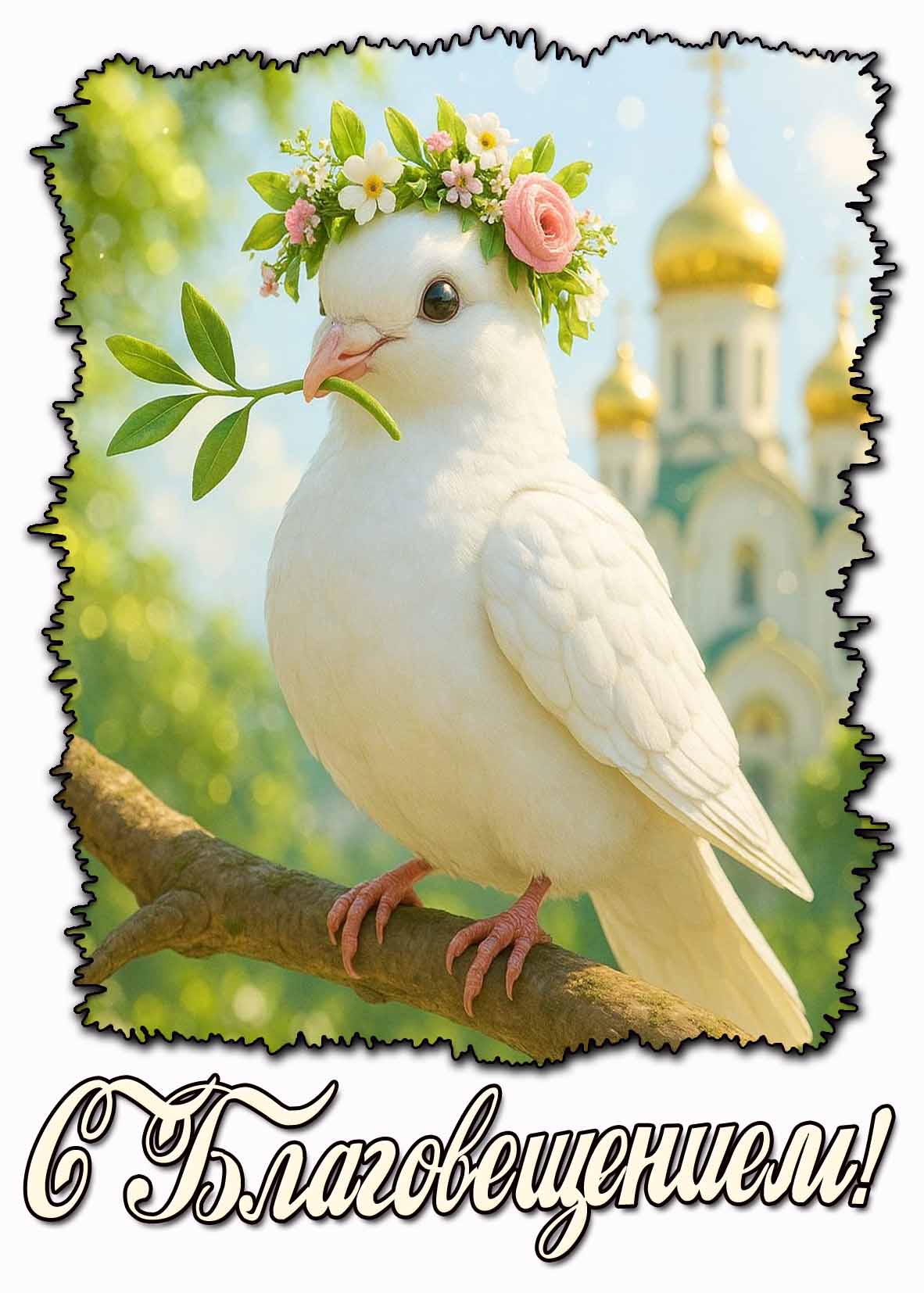 Открытка с Благовещением