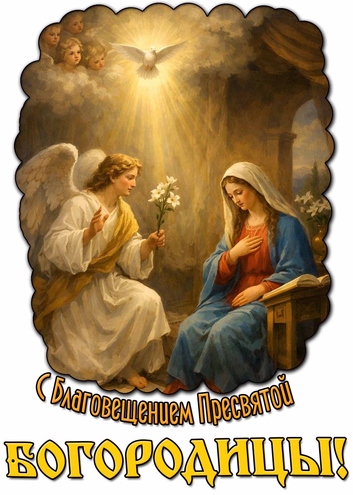 Картинка с Благовещением Пресвятой Богородицы
