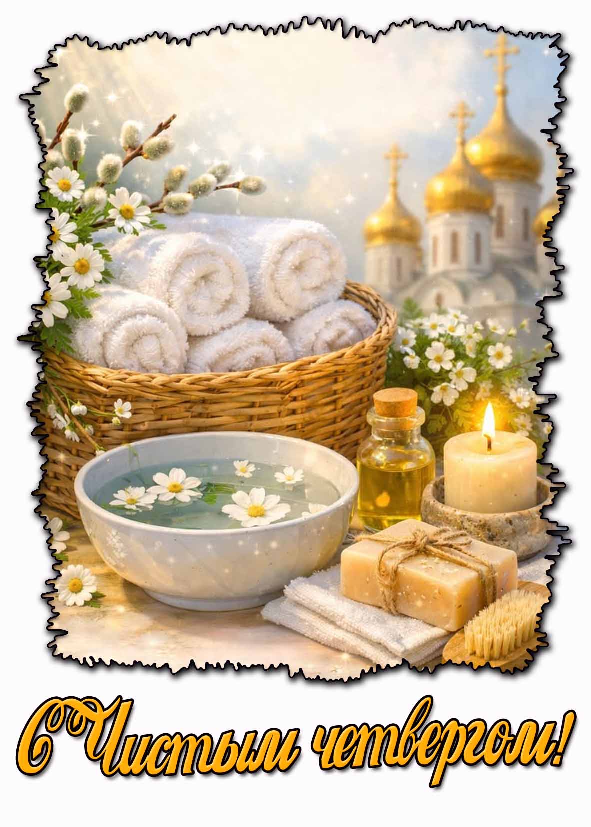 Открытка с Чистым четвергом