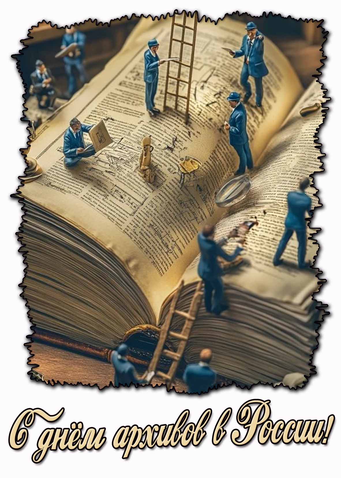 С днём архивов в России! - прикольная открытка