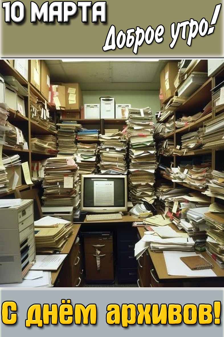 Картинка "10 марта доброе утро! С днём архивов!"