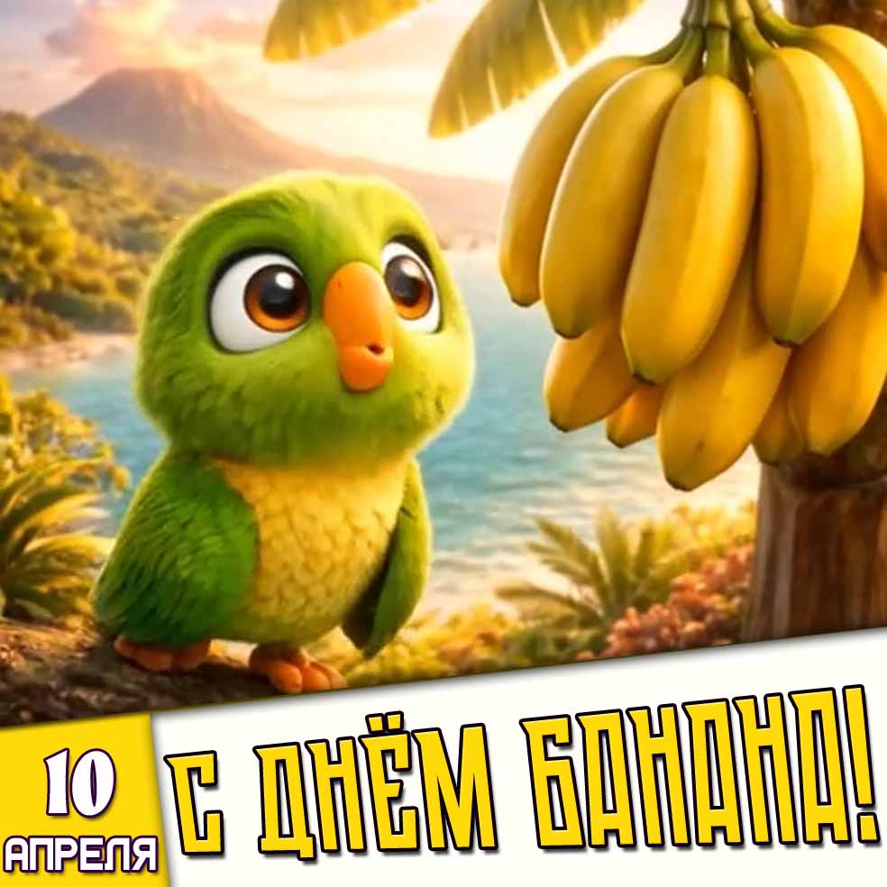 Картинка 10 апреля - с днём банана!