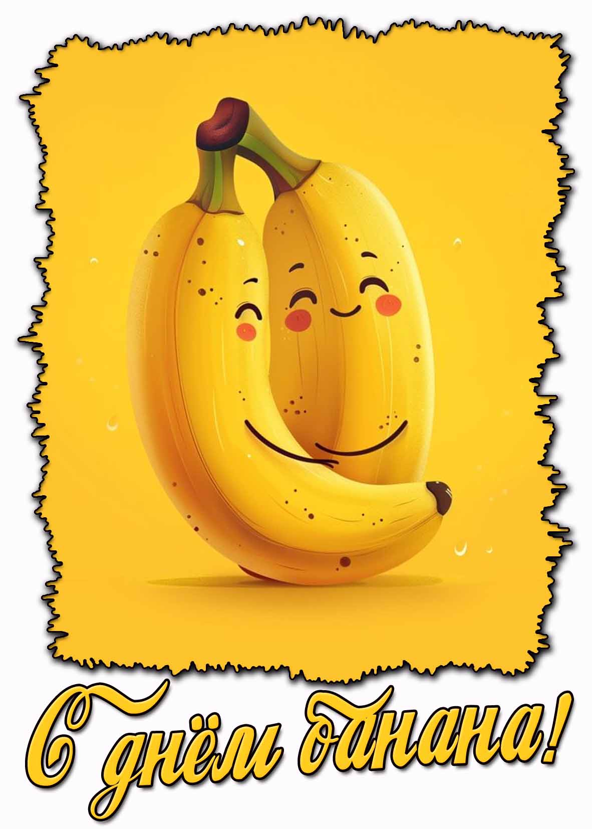 С днём банана! - красивая открытка