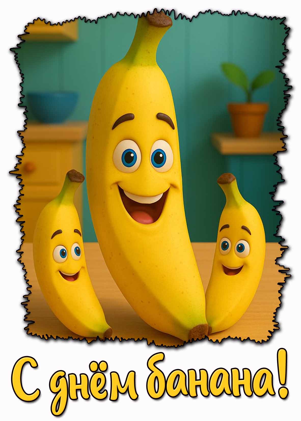 Открытка с днём банана